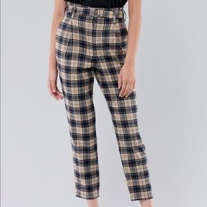Hollister Plaid Mom Pants